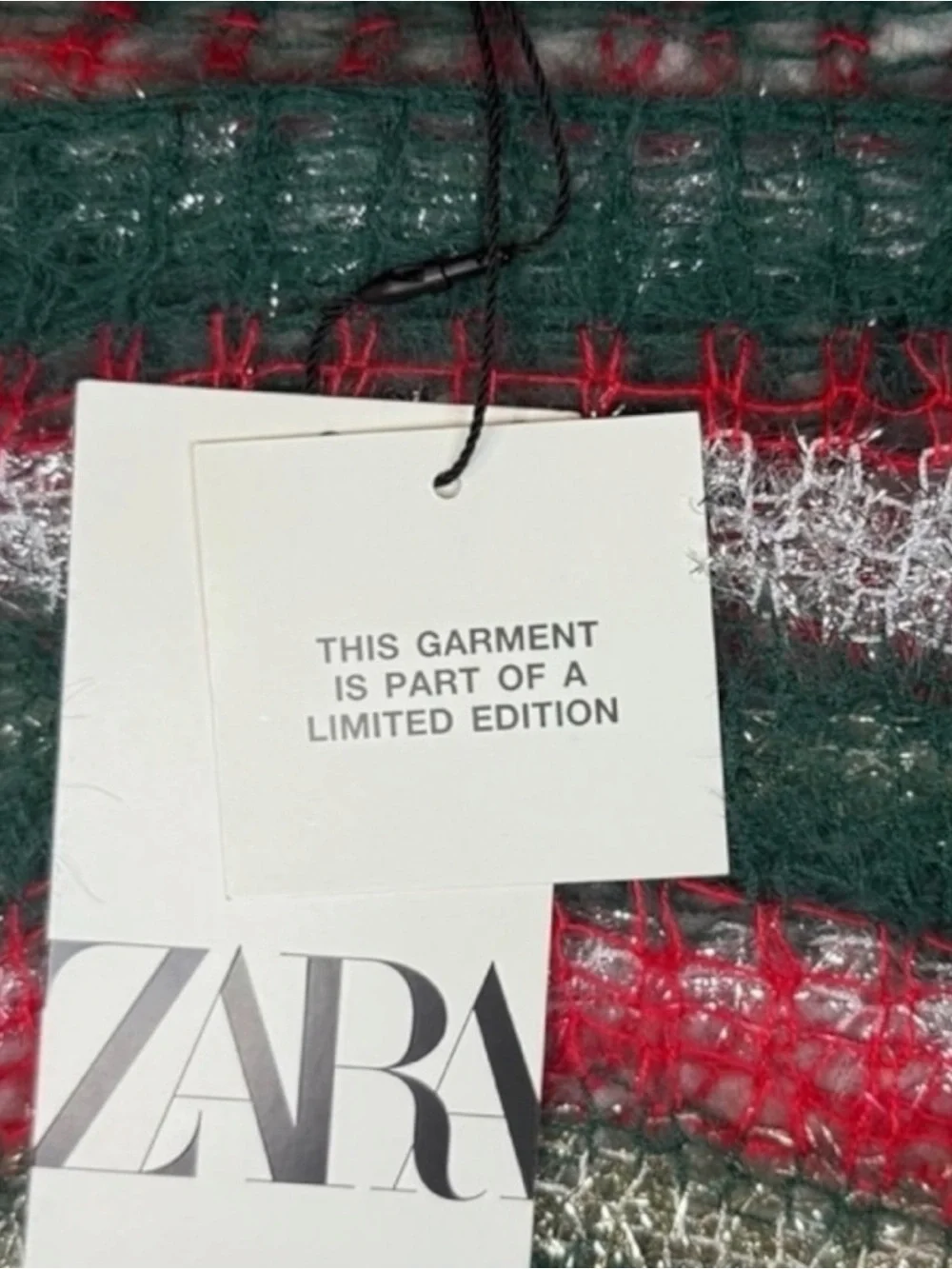 ZARA Limited Edition Open-Knit Cropped Sweater Top – New With Tags – Size S/M
